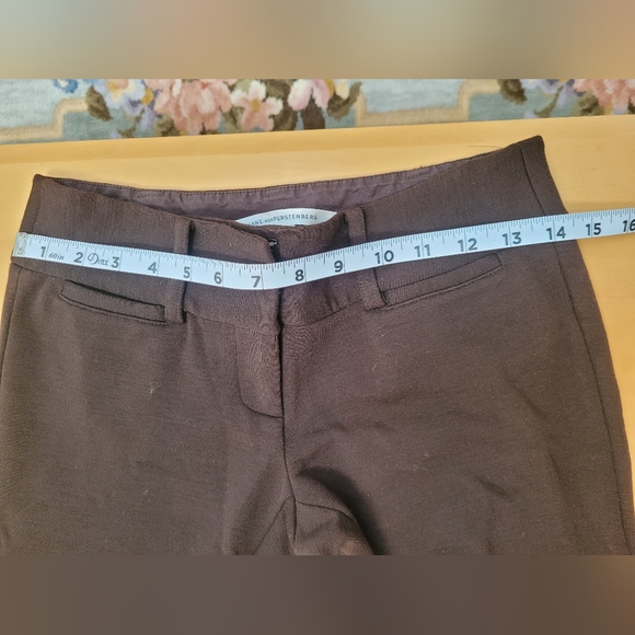 Diane vonFurstenburg Brown Straight Leg Dress Pants Size 2 - Picture 4 of 7